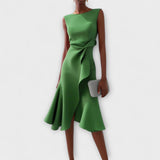 Juliette | Draped Asymmetric Midi Dress