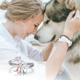 Ring with Dog Icon (Rose Edition)