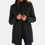 Isabelle | Sleek Wool-Blend Tailored Coat