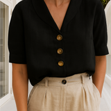Frida™ – T-shirt tendance pour femmes en coton et lin