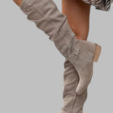 Katie | Perforated Knee-High Boots