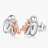 Earrings with Cat Icon