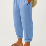Romina™ Pantalon en Lin Classique