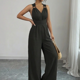 MARYAM™ - Ensemble top en dentelle unie et combinaison avec poches