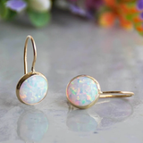 Boucles d'oreilles vintage en or et opale
