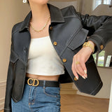 Elara | Premium Spring Leather Jacket