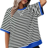 Iolanda - T-shirt Rayé Décontracté