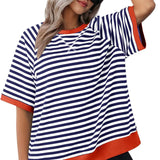 Iolanda - T-shirt Rayé Décontracté